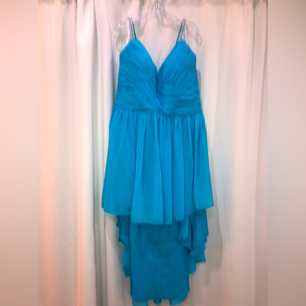 Christina Wu formal dress with rhinestone straps